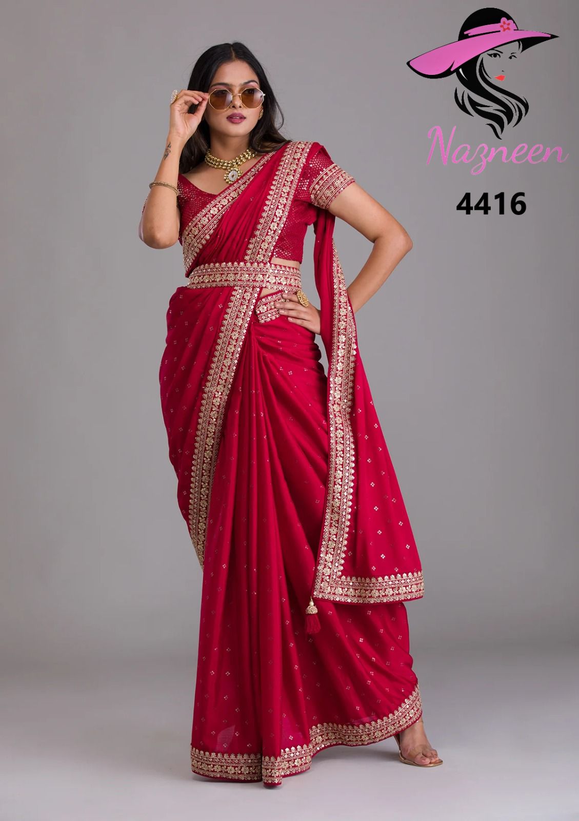 Alisha Nazneen 4414 Heavy Party Wear Sarees Catalog